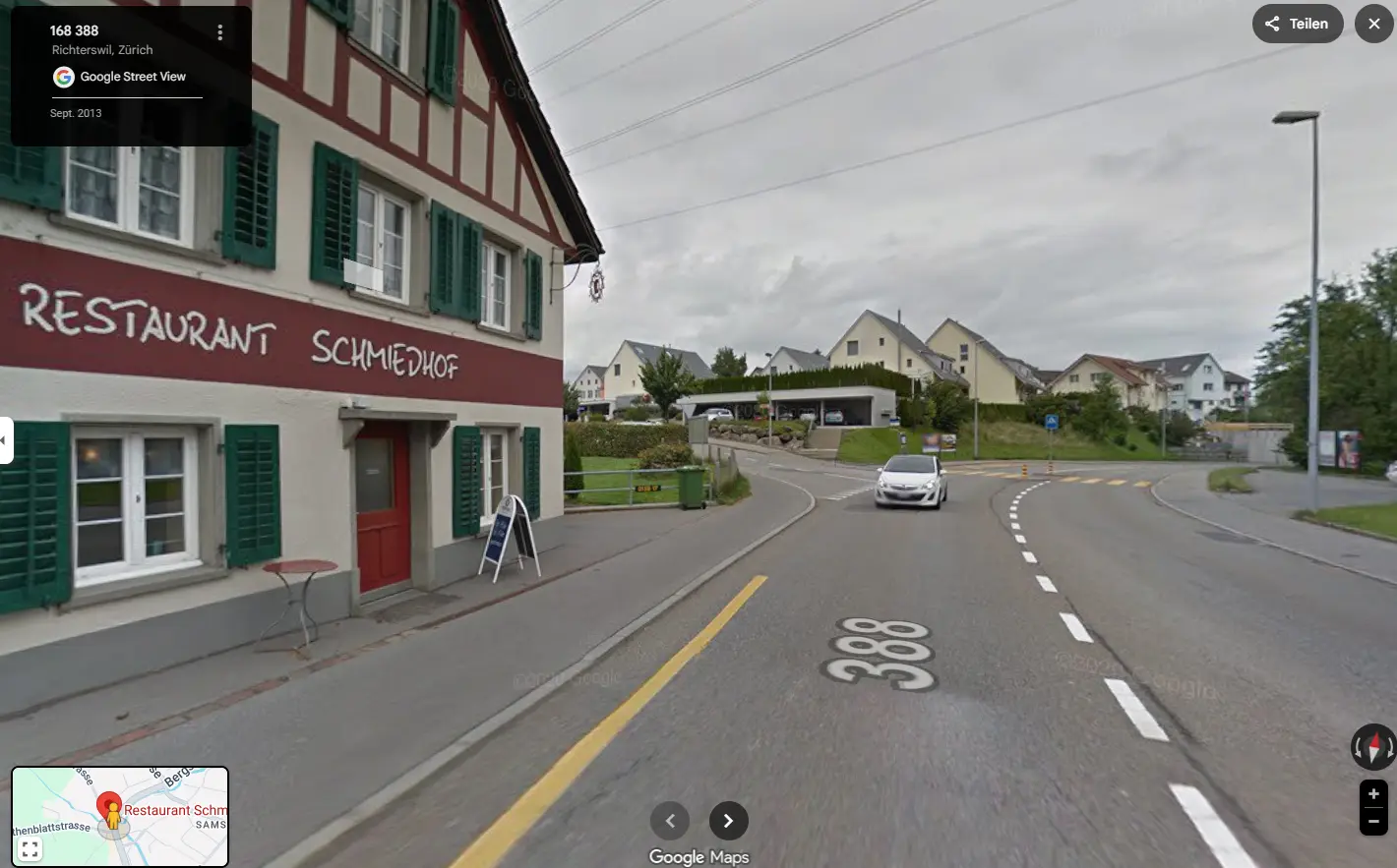 Parkplatz Restaurant Schmiedhof Samstagern